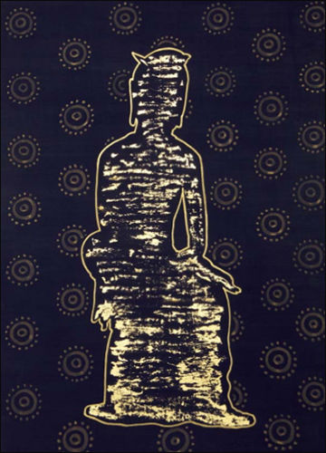 불(佛) 금동미륵보살반가상, 김석곤, 110×80cm, 면본 채색 금니ㆍ금박