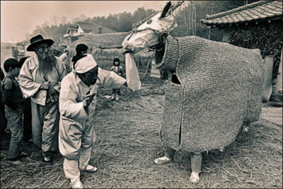 ‘양주소놀음굿’(국가무형문화재 제70호) 의 연행 장면, 김수남 사진 / 국립민속박물관 소장