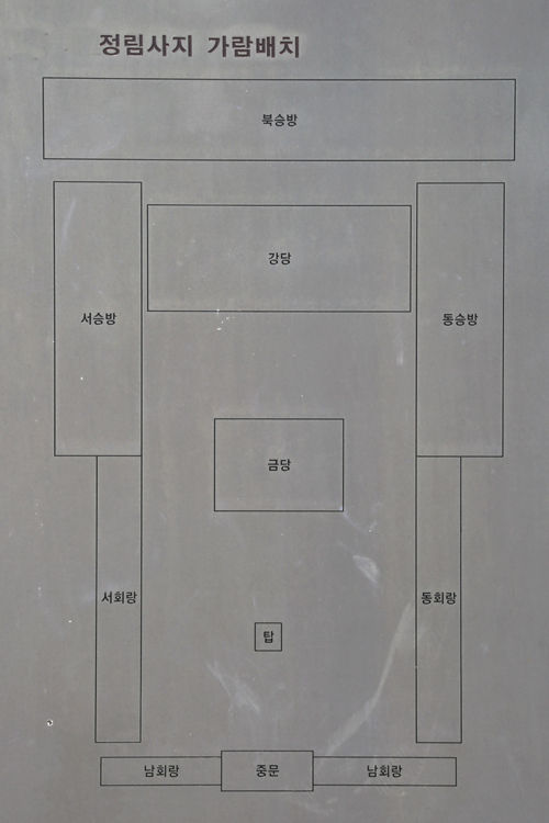 정림사지 배치도