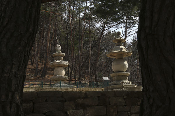 대고사 안에 있는 태고보우국사와 근세 태고종의 킅스님인  대륜스님 승탑