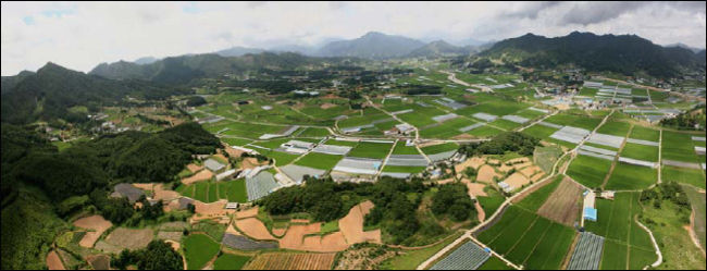 남원 유곡리와 두락리 고분 원경