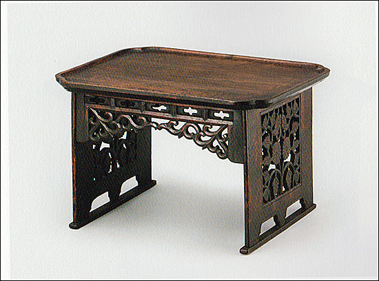 투각국접문해주반, 게인소장, 46.7×37.2×30cm, 피나무, 19세기