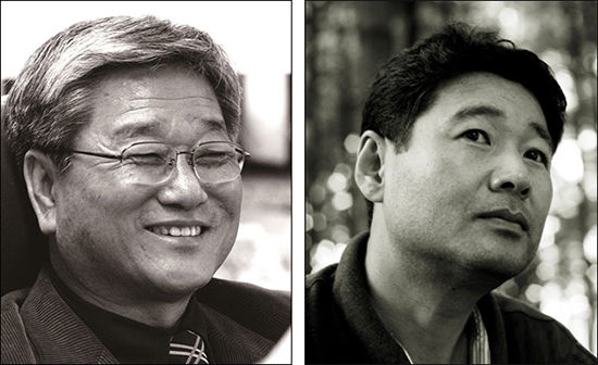 28회 편운문학상 시 부문 공동 수상자 조창환 시인(왼쪽), 장석남 시인