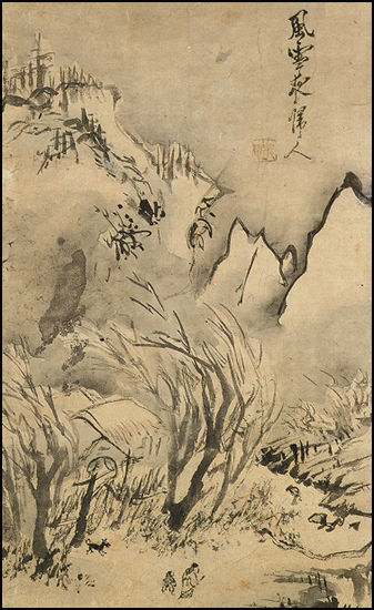 지두화, 최북의 <풍설야귀인(風雪夜歸人)>, 18세기, 종이에 연한 색, 66.3×42.9cm, 개인