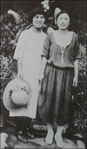 차보석 지사 모습(오른쪽), 왼쪽은 김마리아 선생