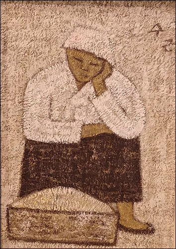 박수근, "소금장수", 하드보드에 유채,33×23.5cm, 1956
