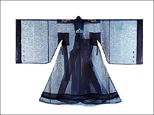 <구장복(九章服, 청색 상의)>, 19세기, 복제품, 국립대구박물관