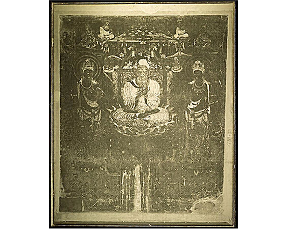 1935년에 찍어 놓은 벽화 12면 가운데 1면의 금당벽화(1949년 금당벽화는 불이나서 모두 타버렸다)
