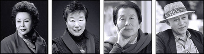 정혜윤ㆍ진주교방거리춤, 배정혜ㆍ태평성대/장고춤, 국수호ㆍ진쇠춤, 이성훈ㆍ동래학춤(왼쪽부터)