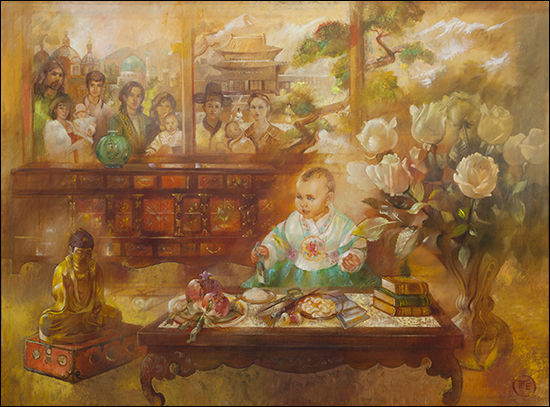 조 옐레나(b. 1963, 카자흐스탄), 〈돌〉, 2010, 캔버스에 유채, 90×120cm