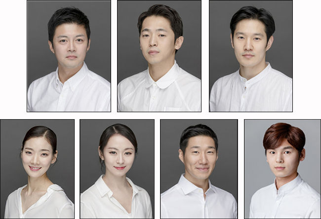 송설, 조용진, 황태인(위 왼쪽부터) / 박혜지, 이요음, 조승열, 김준수-국립창극단(아래 왼쪽부터)