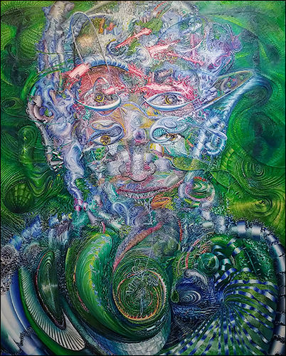 "거대인물", oil on canvas,162×130cm / 독일에서 5년 전시중이던 이 그림은 이번 전시를 위해 긴급 공수를 해왔다.