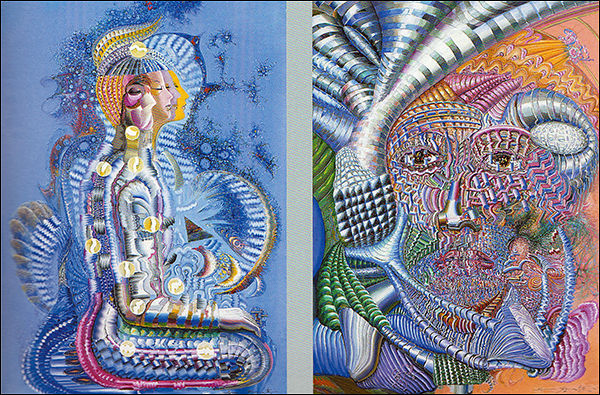 "상념" , oil on canvas, 91×65.2cm(왼쪽) / "자가생성", oil on canvas, 91×65.2cm