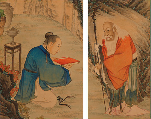 <석굴수서> 부분(김유신) - 왼쪽, <석굴수서> 부분(난승)