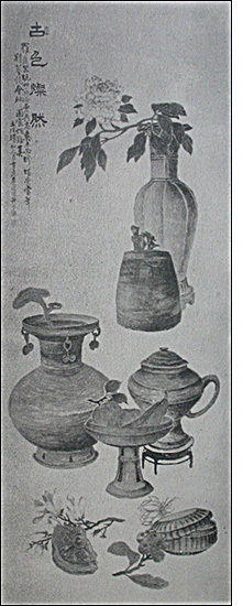 <정물>, 이도영, 1922년, 제1회 조선미술전람회 도록 수록