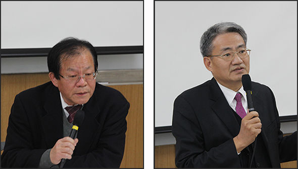 주제발표 하는 윤덕진 전 연세대 국문과 교수(왼쪽), 박용규 고려대 한국사연구소 연구교수