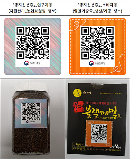 『종자신분증』의 수요자 맞춤형 정보 제공 예시