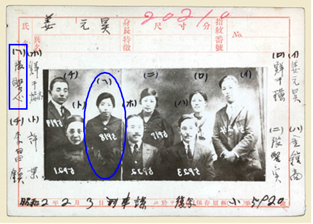 장성심 지사가 일본 경찰 고등과 수배 중일 때인 1927년경의 사진.<국가보훈처>