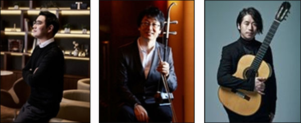 지휘 l 최수열, 얼후 협연 l 지아 펭 팡(賈鵬芳, Jia Peng Fang), 플라멩코 기타 협연 l 오키 진(沖仁, Oki Jin) - 왼쪽부터