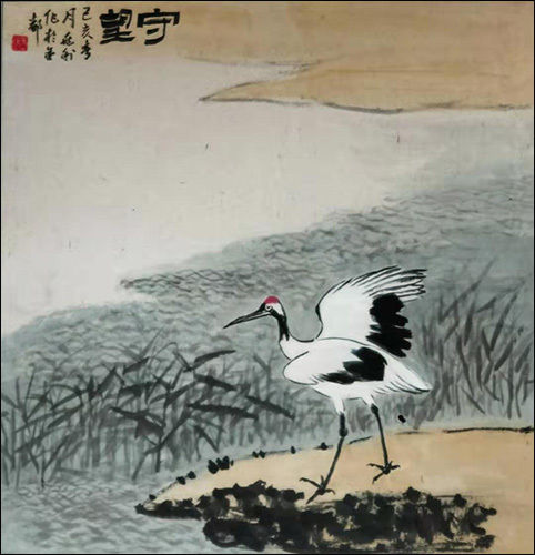 위자오리 예총주석 작품, 105×60cm
