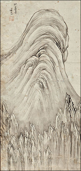 정선, <비로봉도>, 조선, 18세기, 종이에 먹, 2018년 손창근 기증