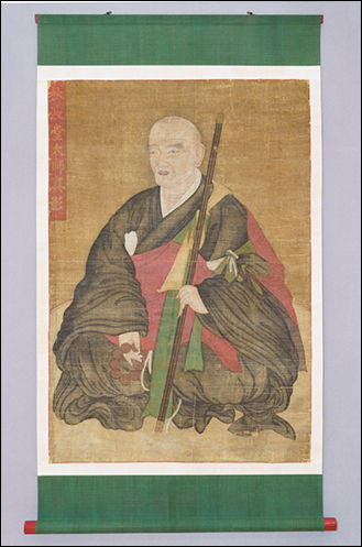 (도1)<추파당대사 진영> 보존처리 후, 앞면, 조선 19세기, 151.2x90.5cm(세로x가로), 비단에 색, 리트베르크박물관 소장