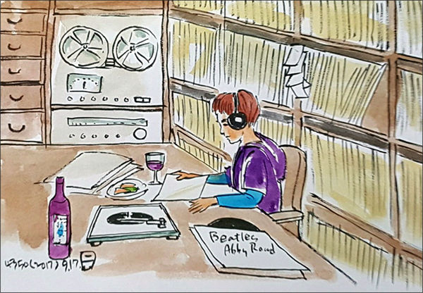 나는 오늘도 텅빈 목로에서 그를 기다린다.(그림 이무성 작가)