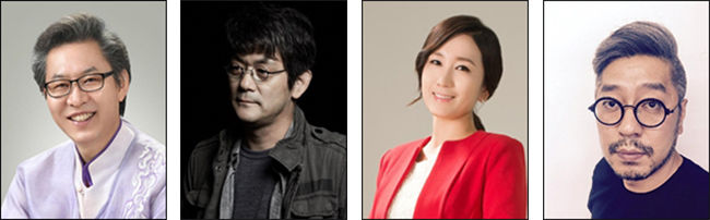 예술감독ㆍ지휘 박호성 / 연출 김광보 / 프로듀서 정확히 / 무대디자인 박상봉(왼쪽부터)