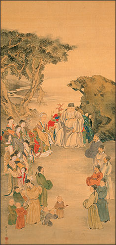 <곽자의郭子儀>, 가와바타 교쿠쇼 (川端玉章, 1842~1913), 123.5×57.9cm, 20세기 초, 축, 비단에 채색
