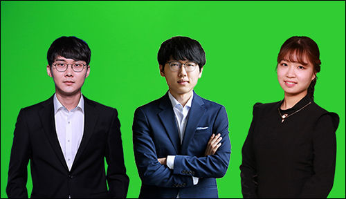 상반기 국내 바둑계를 삼두마차 체제로 이끈 주인공들. 왼쪽부터 박정환ㆍ신진서ㆍ최정 9단