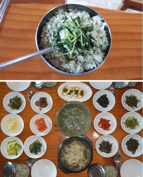 뽕잎 정식, 남 구례군 일원, 2인 기준 18,000~20,000원대