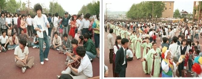 1985년 대학로 처음으로 차 없는 거리 모습