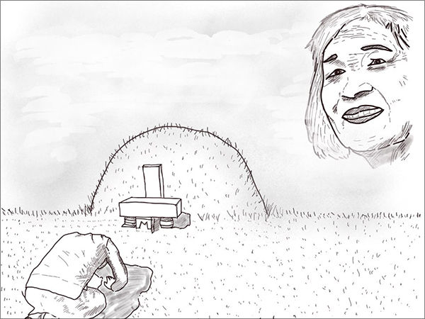 선산에 가면 늘 엄마가 달려와 함께 계셔준다(그림 이승헌 작가)