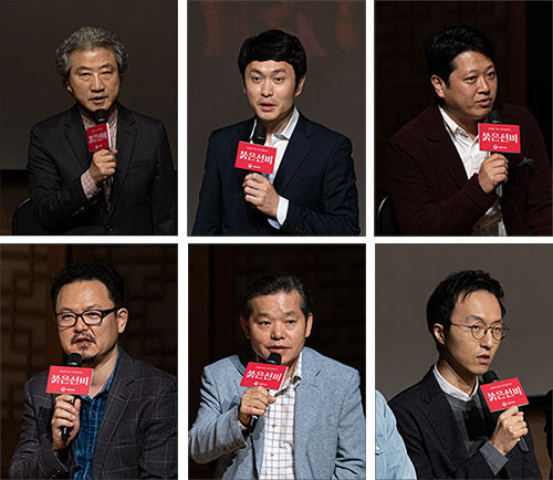 국립국악원장 임재원, 연출 이종석, 작가 강보람, 마술감독 임충일, 음악감독 이지수, 정악단 예술감독 이영, 창작악단 예술감독 계성원(왼쪽부터 시계방향)