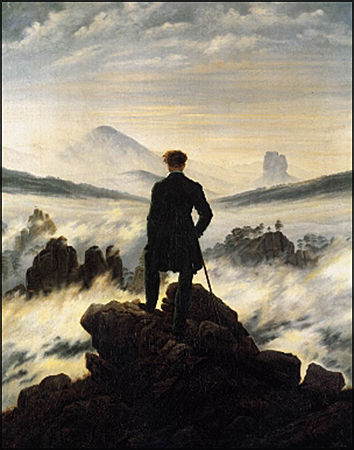 <안개바다 위의 방랑자> 음반 표지 그림, 네덜란드 화가 카스파르 프리드리히(Caspar Friedrich, 1774-1840)