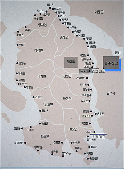 강화도 돈대 배치도