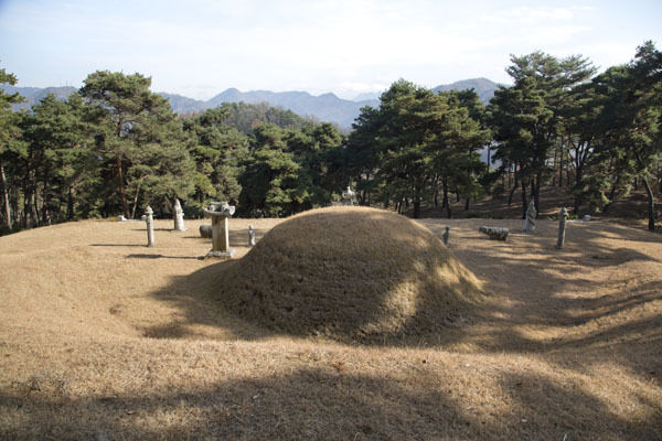 임경업장군 묘의 뒤에서 본 전망