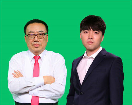 김종준 8단(왼쪽)과 박하민 7단