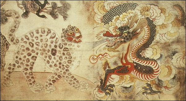 용호문배도(龍虎門排圖) - 세화(歲畵), 한국민족문화대백과