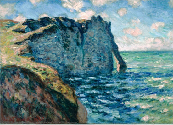 클로드 모네 <아발의 절벽 에트레타, 캔버스에 유채, 65.5×91.7cm, 1885>