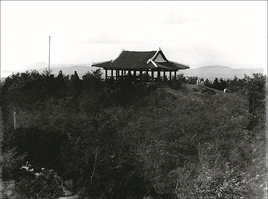 의주 통군정 원경, 국립중앙박물관 소장 유리건판(pan016344)