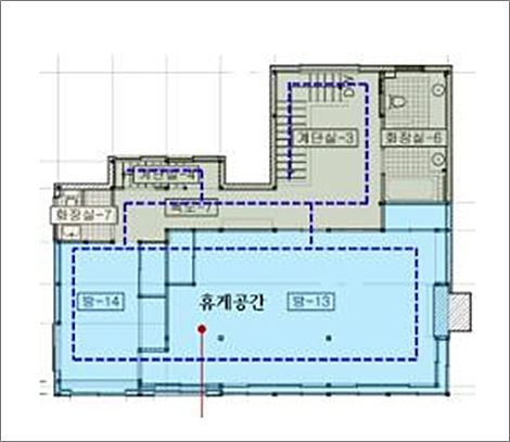 휴게공간 평면 계획 -2층