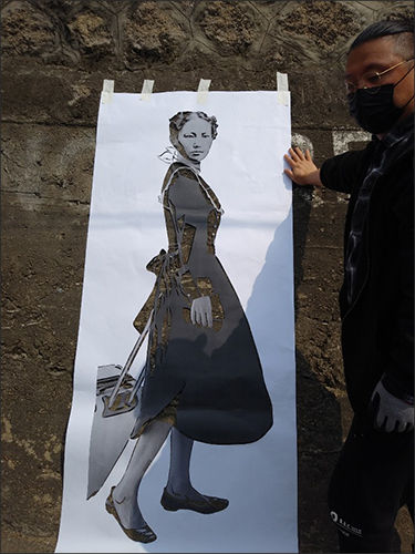 김란사 지사의 밑그림 작업 중