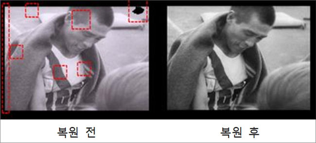 손기정 기록영화‘민족의 제전’(1936년)<br>
소장처 : 손기정기념관 / 지원년도(‘17) /처리기간 : ‘17.5월∼’17.11월(7개월)