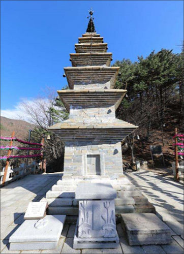 정선 정암사 수마노탑(정면)