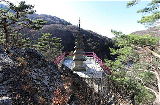정선 정암사 수마노탑(뒷면)