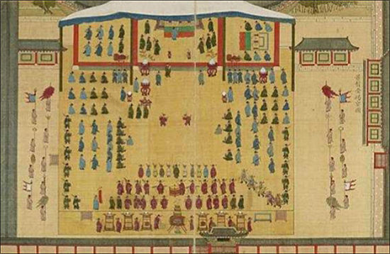 숙종이 기로소에 들어간 것을 기념하여 그린 그림 , 기사계첩(耆社契帖), 삼성미술관 리움 소장