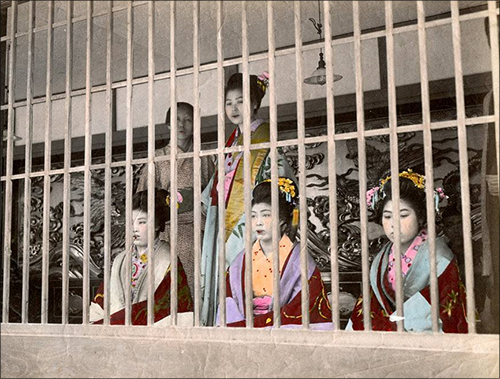 손님을 기다리는 요시하라유곽의 유녀(吉原遊廓遊女)