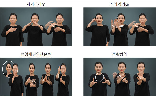 권장 수어 표현(2020년 3월~현재)