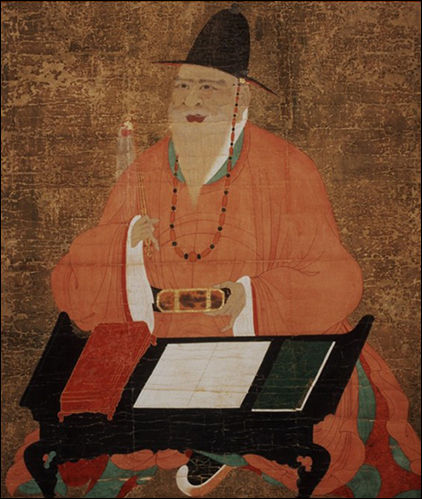 옥준상인이 그렸다고 전해지는 〈이현보초상〉, 1536년, 비단에 채색, 126×105㎝, 보물 제872호, 개인소장